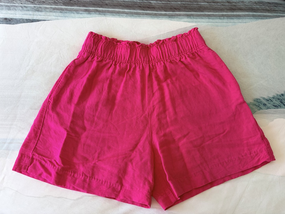 Linen-blend shorts